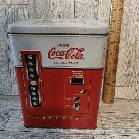 Coca Cola Other - Coca-Cola Red and White Tin Box